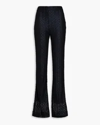 Missoni Crochet-knit wool-blend flared pants - Black Black