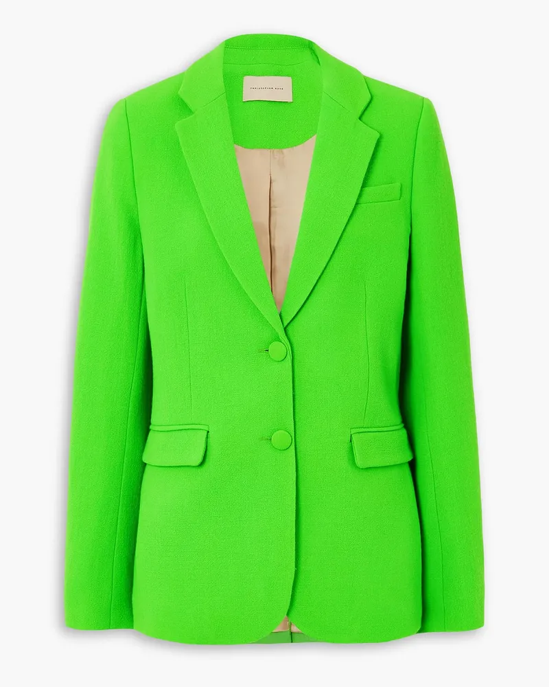 Christopher Kane Chroma wool-crepe blazer - Green Green