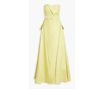 Strapless faille gown - Yellow