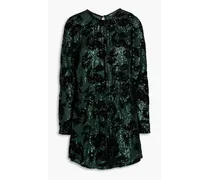 Iletie sequined flocked tulle playsuit - Green