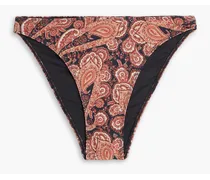 Palmero floral-print mid-rise bikini briefs - Brown