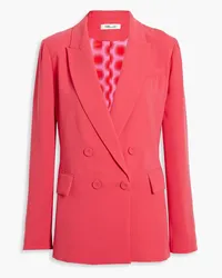 Diane von Furstenberg Gloria double-breasted crepe blazer - Orange Orange