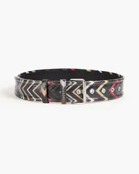 Missoni Coated crochet-knit belt - Black Black