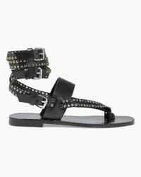 IRO Joki eyelet-embellished leather sandals - Black Black