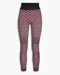 adidas Jacquard-knit leggings - Burgundy Burgundy