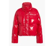 Tatum quilted coated shell down jacket - Red