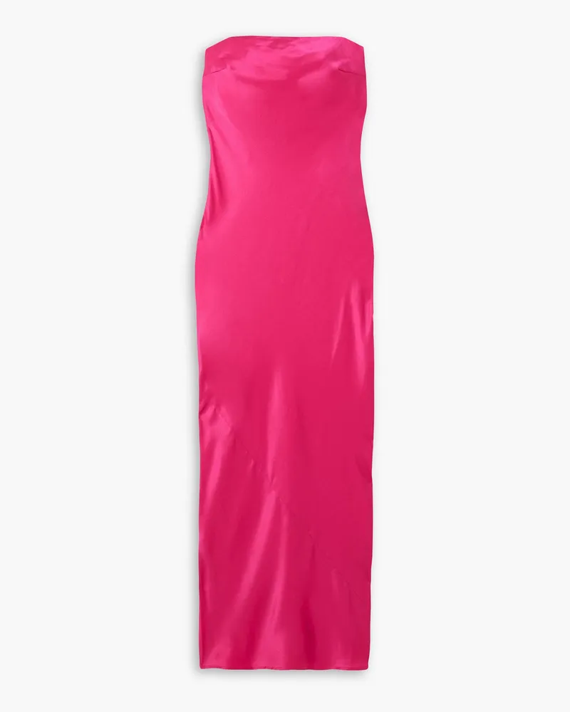 Cult Gaia Perla strapless silk-blend gown - Pink Pink