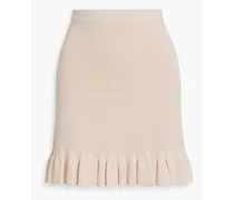Longoria ruffled stretch-knit mini skirt - Pink