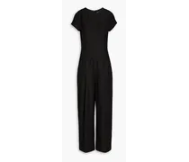 Linen-blend jumpsuit - Black