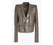 Sequined cotton blazer - Neutral