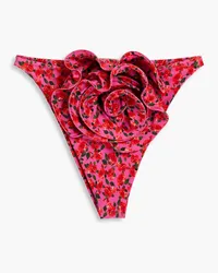 Magda Butrym Floral-print high-rise bikini briefs - Pink Pink