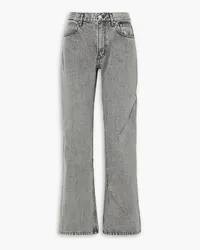 GAUCHERE Bleached high-rise straight-leg jeans - Gray Gray