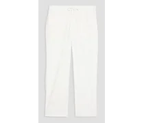 Mendes cotton-blend twill drawstring pants - White