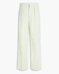 Jil Sander Pleated slub woven pants - Green Green