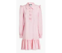 Cotton-blend poplin mini shirt dress - Pink