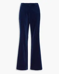 A.L.C. Sophie cotton-blend velvet straight-leg pants - Blue Blue