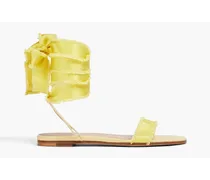 RED Valentino Frayed satin sandals - Yellow Yellow