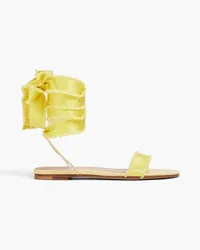 RED Valentino Frayed satin sandals - Yellow Yellow