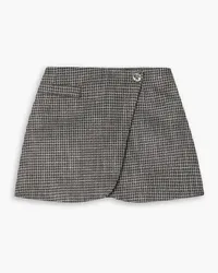 COPERNI Checked metallic tweed mini wrap skirt - Black Black