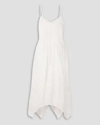 LoveShackFancy Beltana crochet-trimmed embroidered silk midi dress - White White