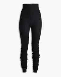 Rick Owens Ribbed cashmere-blend leggings - Black Black