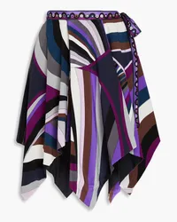 Emilio Pucci Printed silk crepe de chine mini skirt - Purple Purple