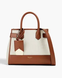 Serapian Canvas and leather tote - Brown Brown