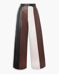 WANDLER Magnolia color-block leather wide-leg pants - Multicolor Multicolor