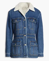 Nili Lotan Scarlett faux shearling-lined denim jacket - Blue Blue