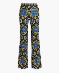 Alice + Olivia Alice Olivia - Teeny printed crepe flared pants - Blue Blue