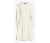 Ribbed stretch-knit dress - White