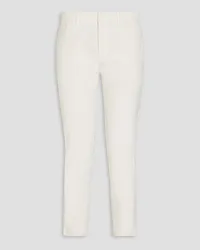 Nili Lotan Tel Aviv cropped cotton-blend twill slim-leg pants - White White