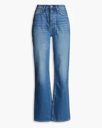 Rag & Bone Alex distressed high-rise straight-leg jeans - Blue Blue