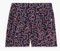 Maui mid-length printed swim shorts - Blue