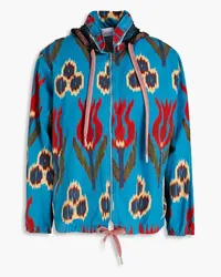 RED Valentino Printed cotton hooded jacket - Blue Blue