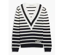 Striped wool sweater - Blue