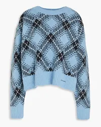 Ganni Jacquard-knit sweater - Blue Blue