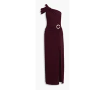 Cory one-shoulder embellished crepe gown - Purple