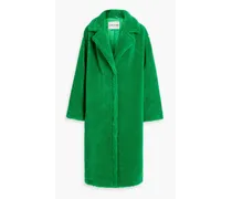 Maria oversized faux shearling coat - Green