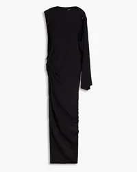 Rick Owens One-shoulder twisted cupro crepe de chine maxi dress - Black Black