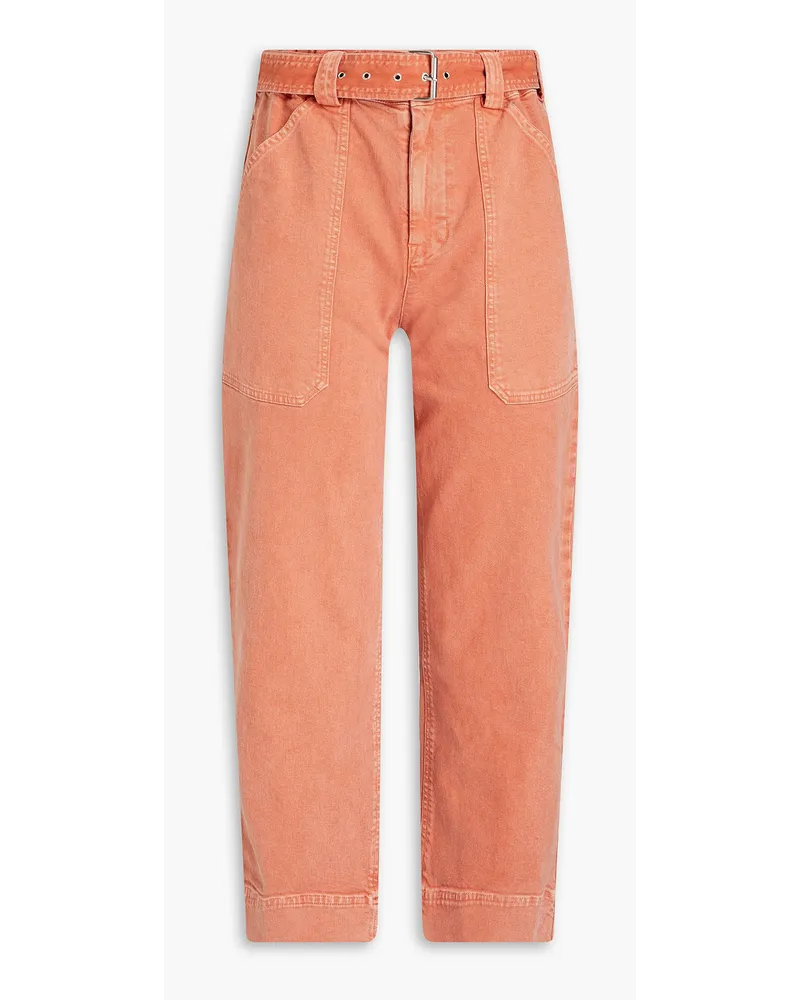 A.L.C. Flynn cropped high-rise straight-leg jeans - Pink Pink