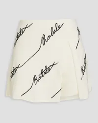 ROTATE Birger Christensen Layered sequin-embellished cotton-blend mini skirt - White White