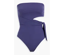 Cutout bandeau swimsuit - Blue
