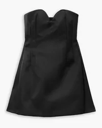 Lanvin Cape-effect strapless sateen mini dress - Black Black