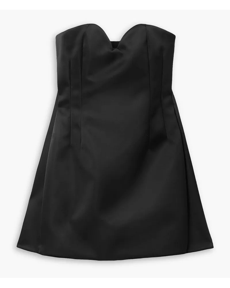 Lanvin Cape-effect strapless sateen mini dress - Black Black