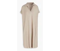 Cotton and cashmere-blend dress - Neutral