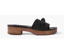 Clarita woven leather sandals - Black