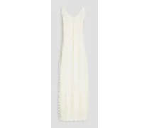 Crochet-knit cotton-blend maxi dress - White