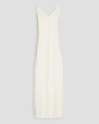 ROTATE Birger Christensen Crochet-knit cotton-blend maxi dress - White White