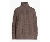 Annis cable-knit wool turtleneck sweater - Neutral